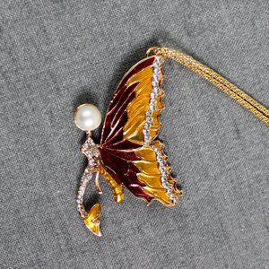Betsey Johnson Butterfly/Mermaid Necklace